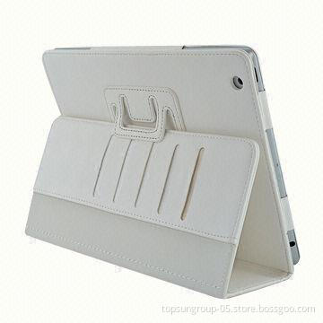 PU leather cover for iPad 2/3/4, with stand